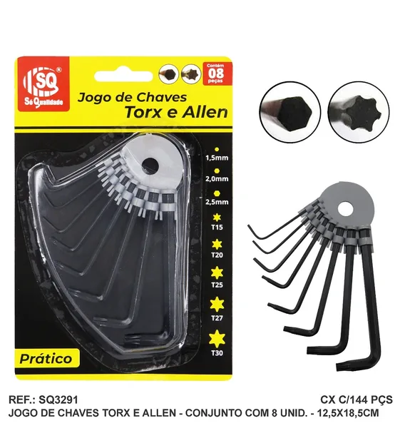 JG. CHAVES ALLEN E TORX C/ 8 PC - SQ