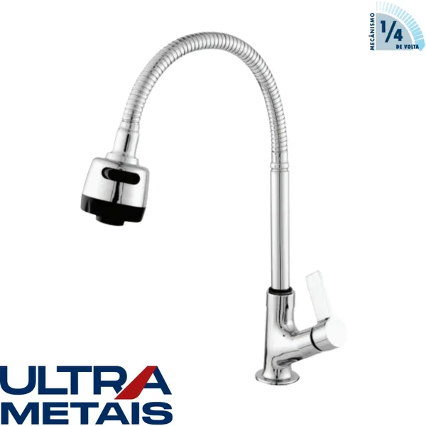 TORNEIRA GOURMET CROMADA COZ. BANCADA 3/4 C17 1/4 V - ULTRA METAIS