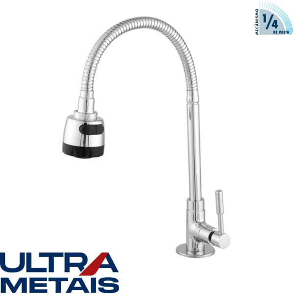 TORNEIRA GOURMET CROMADA COZ. BANCADA 3/4 C76 1/4 V - ULTRA METAIS