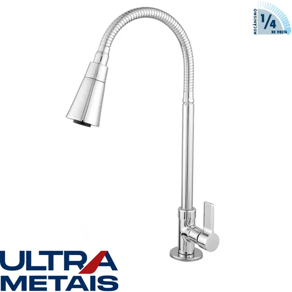 TORNEIRA GOURMET CONE CROMADA COZ. BANCADA 3/4 C17 1/4 V - ULTRA METAIS