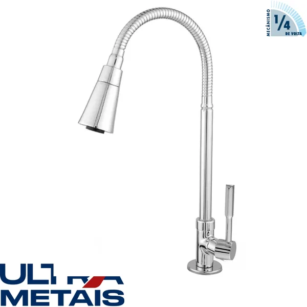 TORNEIRA GOURMET CONE CROMADA COZ. BANCADA 3/4 C76 1/4 V - ULTRA METAIS