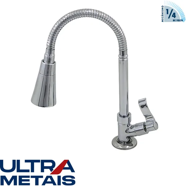 TORNEIRA GOURMET CONE CROMADA COZ. BANCADA 3/4 C77 1/4 V - ULTRA METAIS