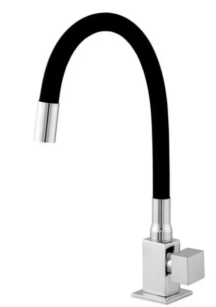 TORNEIRA QUADRA FLEX PRETA BANCADA VOL. QUADRA 1/4 V - ULTRA METAIS