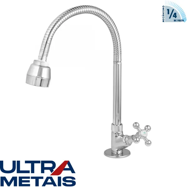 TORNEIRA GOURMET CROMADA COZ. BANCADA 3/4 C33 1/4 V - ULTRA METAIS
