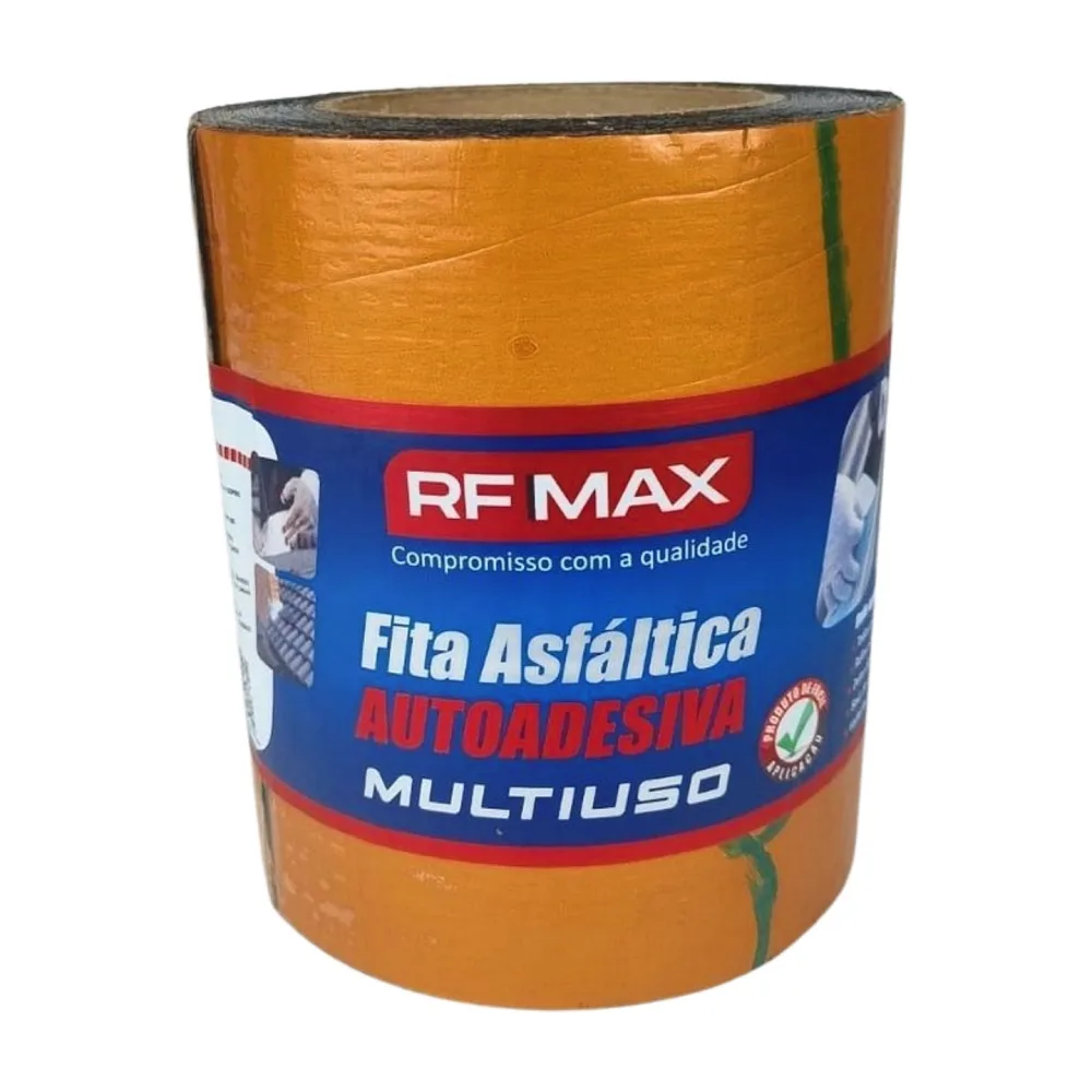 FITA ASFALTICA ADESIVA MULTIUSO 10M X 15CM TERRACOTA - RF MAX