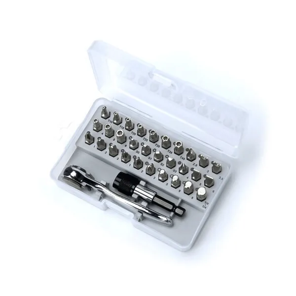 JG. SOQUETE SEXTAVADO/BITS/CHAVECATRACA E ADAPTADOR MAGNETICO 32 EM 1 - EXBOM