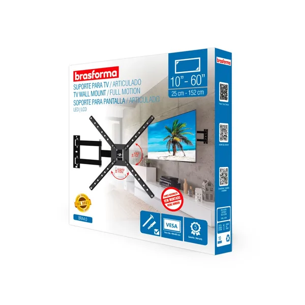 SUPORTE TV TRI ARTICULADO 10" A 60" - BRASFORMA