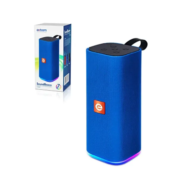 CAIXA DE SOM BLUETOOTH MULTIMIDIA FM/SD/AUX/USB LED RGB SUPER BASS - EXBOM