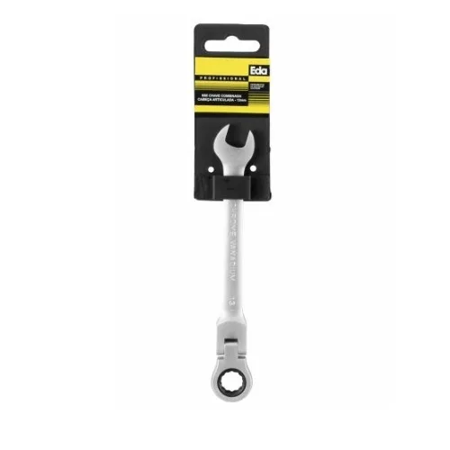 CHAVE COMBINADA CATRACADA 19MM CABECA FIXA - EDA