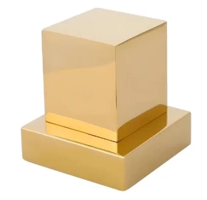 ACABAMENTO REGISTRO METAL QUADRADO DOURADO - ULTRA METAIS