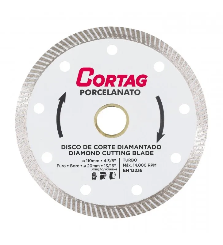 DISCO DIAMANTADO TURBO PORCELANATO - CORTAG