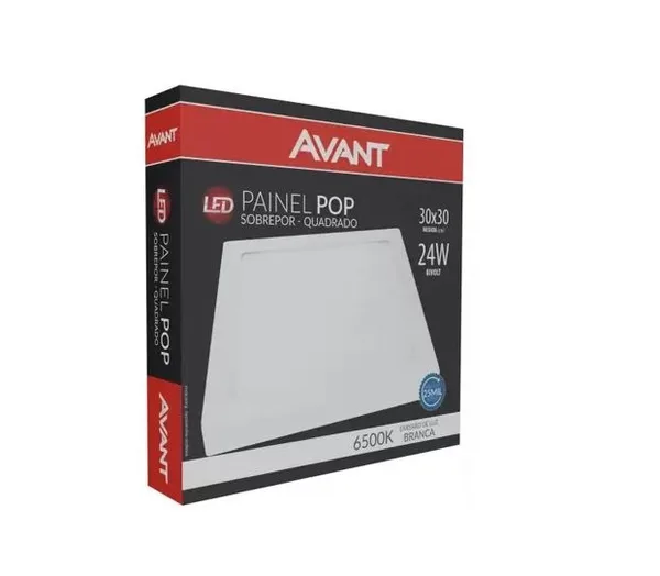 PLAFON LED EMBUTIR QUADRADO RECUADO 24W 4000K - AVANT