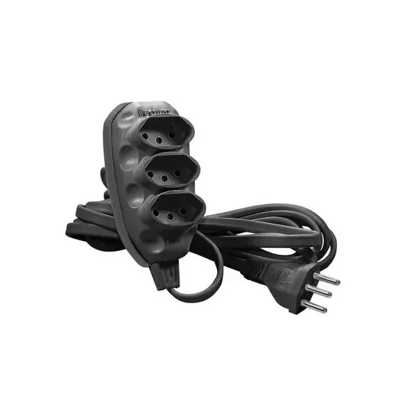 EXTENSAO CABO PP TRIPOLAR 3 X 0.75MM 1,50M PRETO - TECHNA