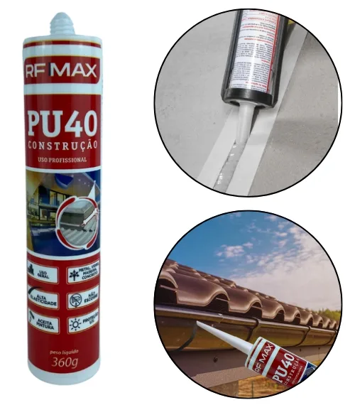 ADESIVO PU 40 CONSTRUCAO CINZA 360G - RF MAX