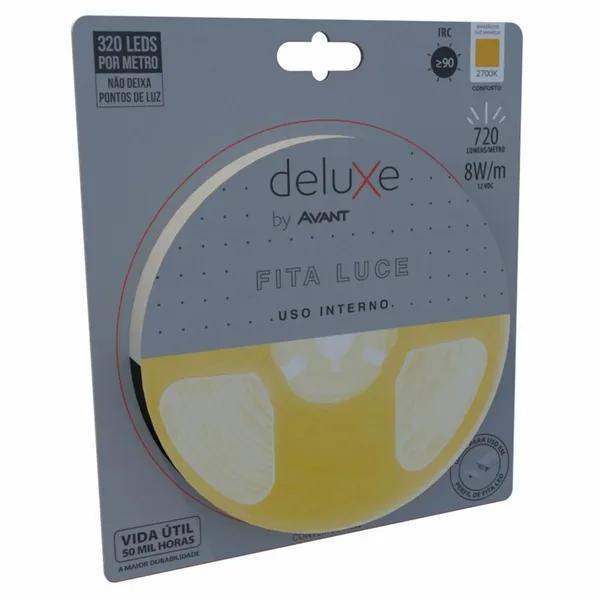 FITA LED COB INTERIOR LUCE IP20 8WM 5M AM2700K-12V -
