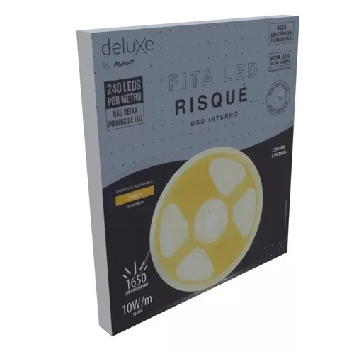 FITA LED INTERIOR RISQUE IP20 10W 240 LED/M 5M AM3000K 12V -