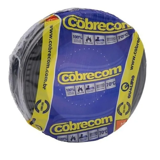 CABO FLEXIVEL ROLO 25MM PRETO P/ METRO -