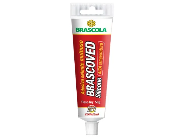 SILICONE ALTA TEMPERATURA VERMELHO 50G - BRASCOLA