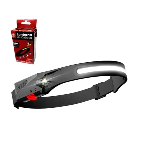 LANTERNA DE CABEÇA RECARREGAVEL C/ SENSOR 3W - SQ