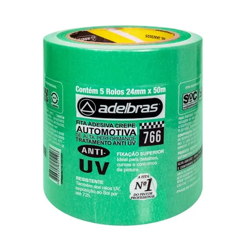 FITA CREPE VERDE 24MM X 50M - ADELBRAS
