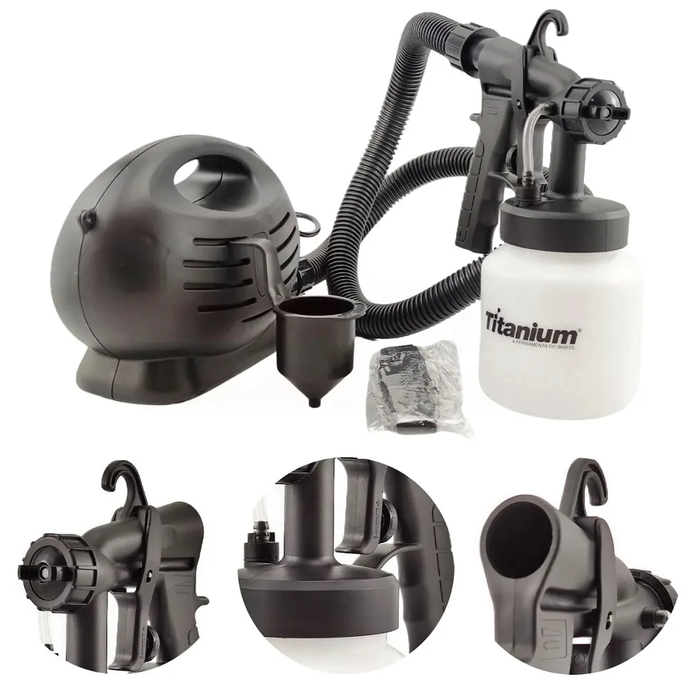 PISTOLA P/ PINTURA ELETRICA 800ML 127V - TITANIUM