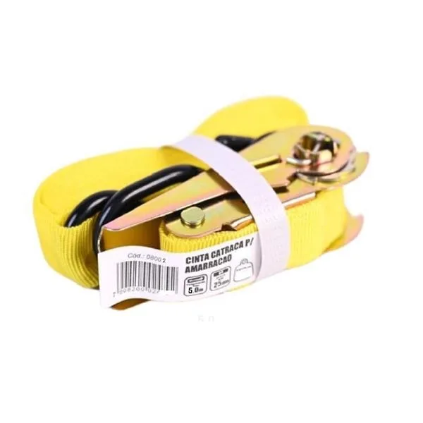 CINTA CATRACA P/ AMARRACAO CARGA 25MM X 5,00M CAP. 250 KG - TITANIUM