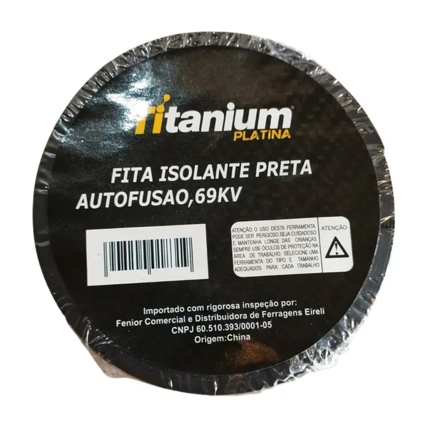 FITA ISOLANTE 19MM X 10M PRETA AUTOFUSAO - TITANIUM