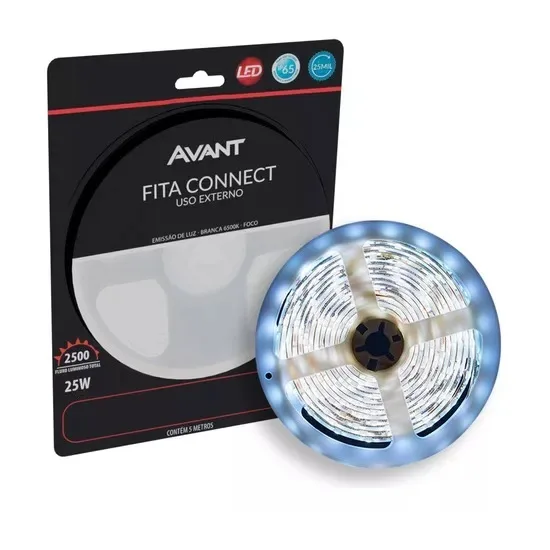 FITA LED EXTERIOR CONNECT IP65 5WM 5M BR6500K 220VCA