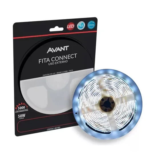 FITA LED EXTERIOR CONNECT IP65 10WM 5M BR6500K 127VCA