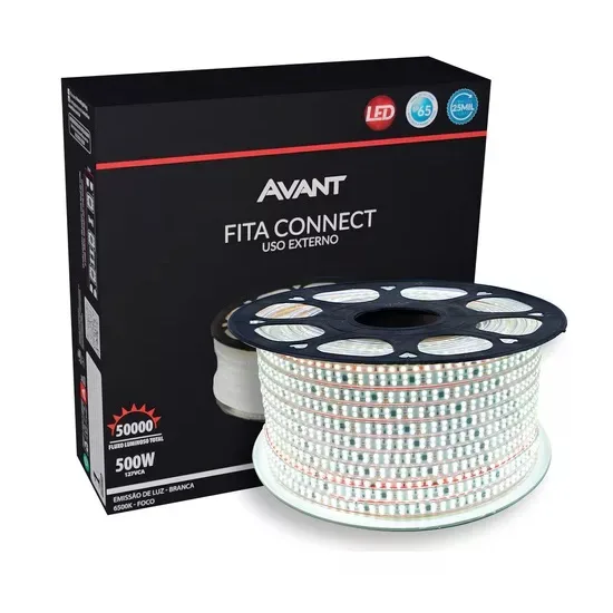 FITA LED EXTERIOR CONNECT IP65 10WM 50M BR6500K 127VCA