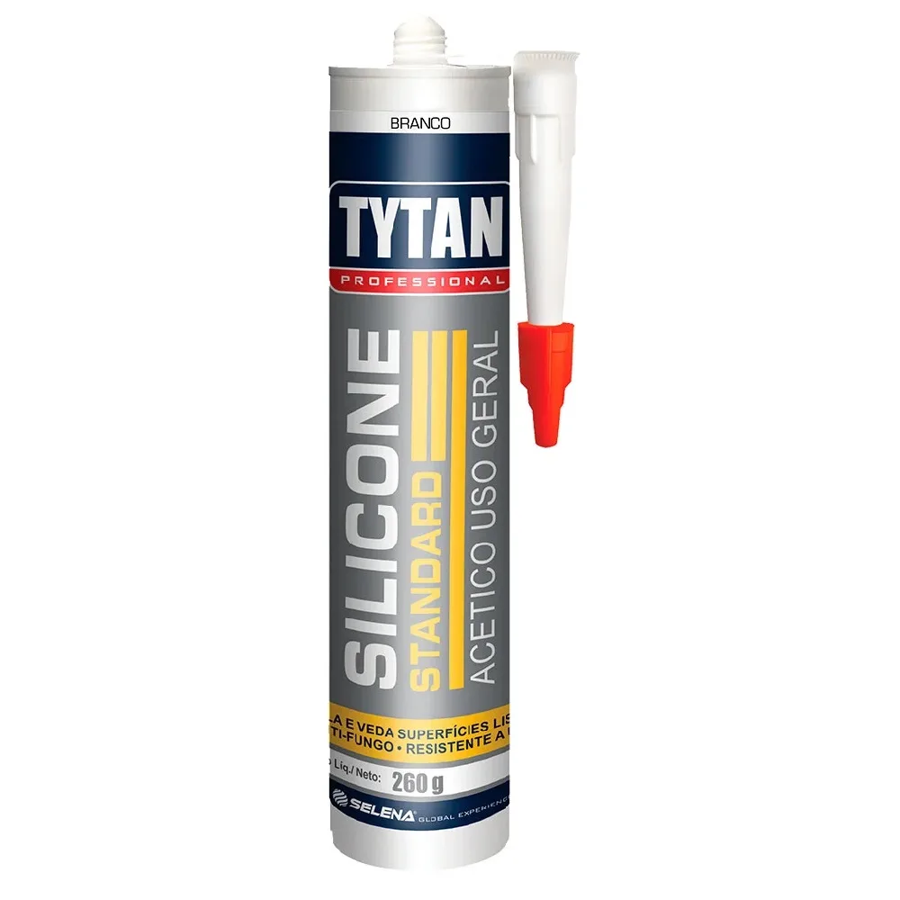 SILICONE ACETICO BRANCO 260G - TYTAN