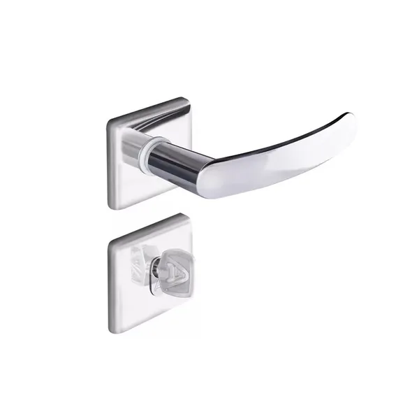 FECHADURA INOX PREMIUM BANHEIRO QUADRATTA ROSETA 2800/81 - ALIANCA