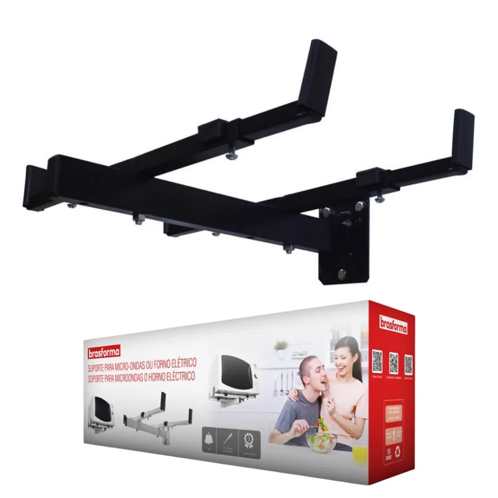 SUPORTE MICROONDAS PRETO - BRASFORMA