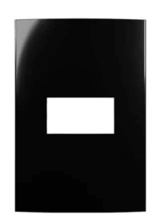 PEE UNA MAX BLACK PLACA 4X2 C/ 1 POSTO RETANGULAR PRETO