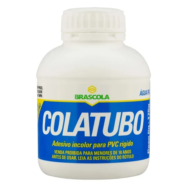 ADESIVO COLA PVC FRASCO C/ PINCEL 175 G - BRASCOLA