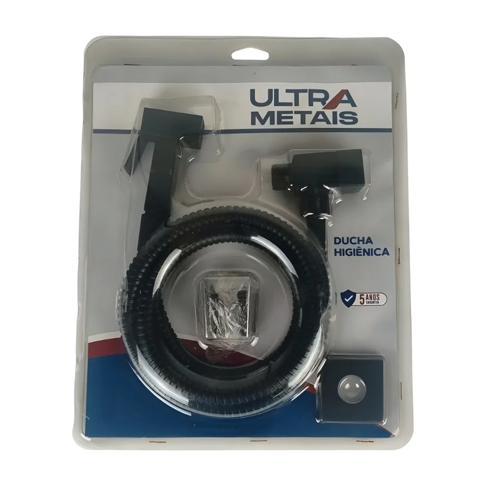 KIT COMPLETO DUCHA HIGIENICA LUXO BLACK - ULTRA METAIS