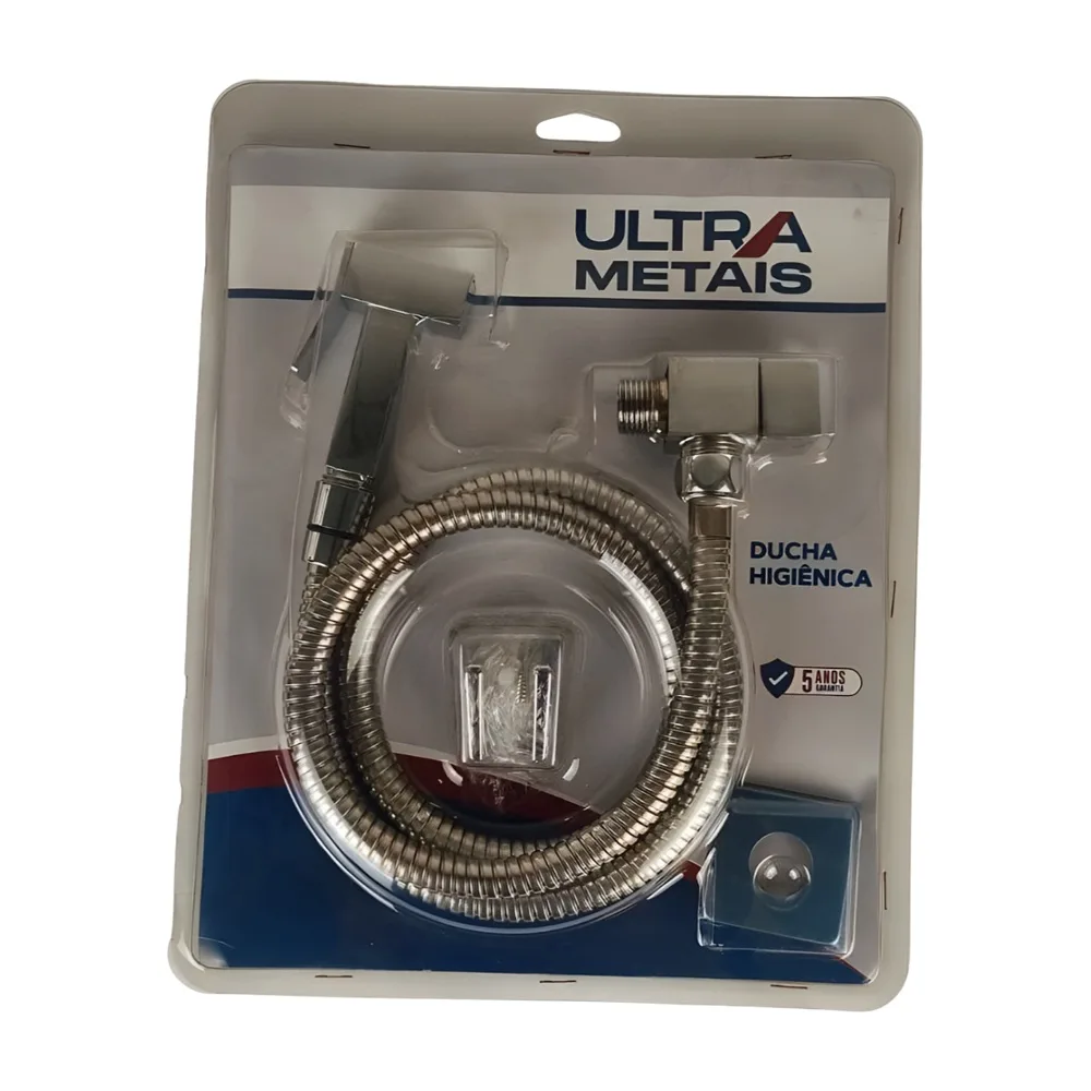 KIT COMPLETO DUCHA HIGIENICA LUXO CROMADA - ULTRA METAIS