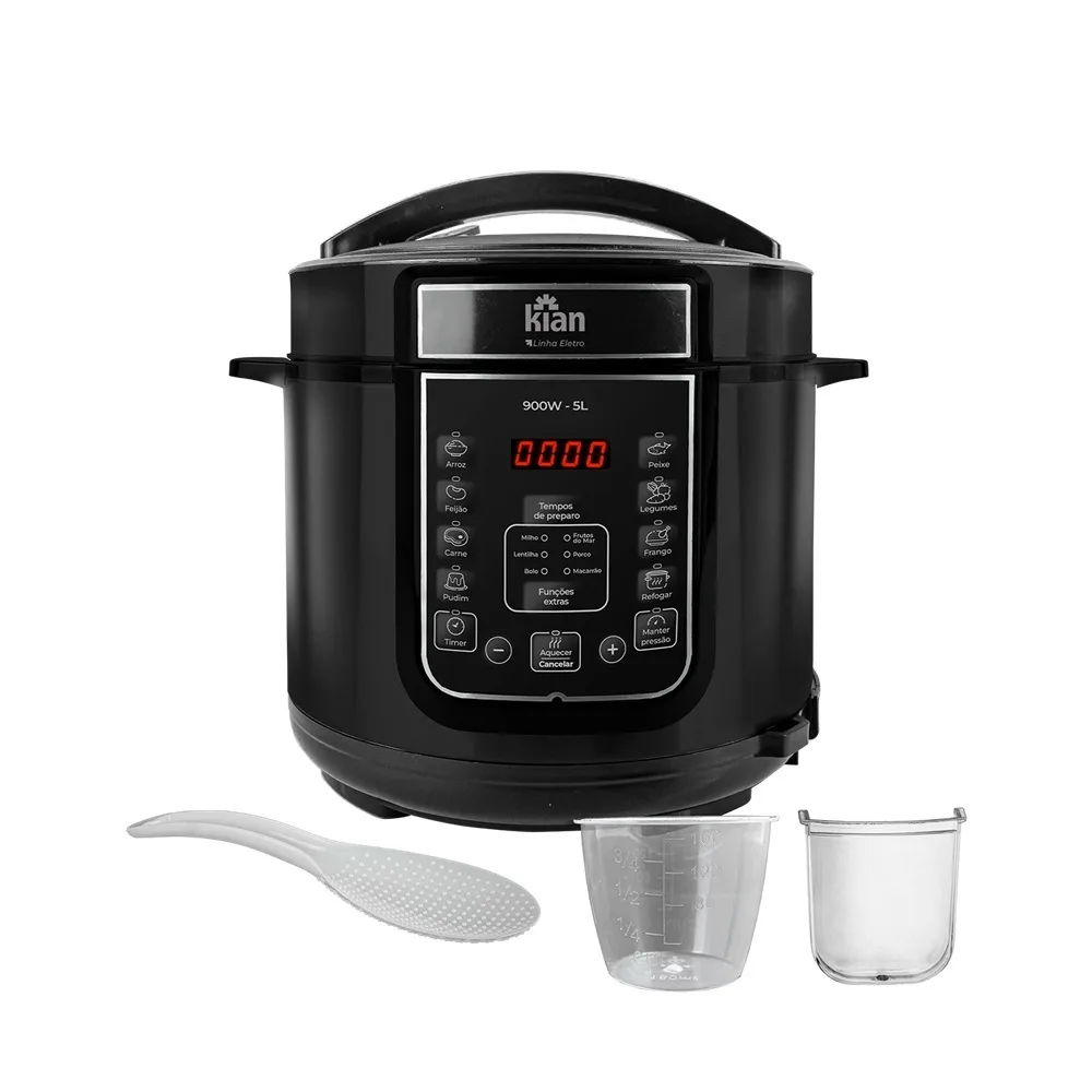 PANELA DE PRESSAO ELETRICA 5L PPE-101 PRETA 127V - KIAN