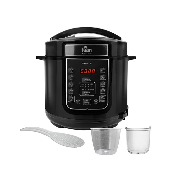 PANELA DE PRESSAO ELETRICA 5L PPE-101 PRETA 127V - KIAN