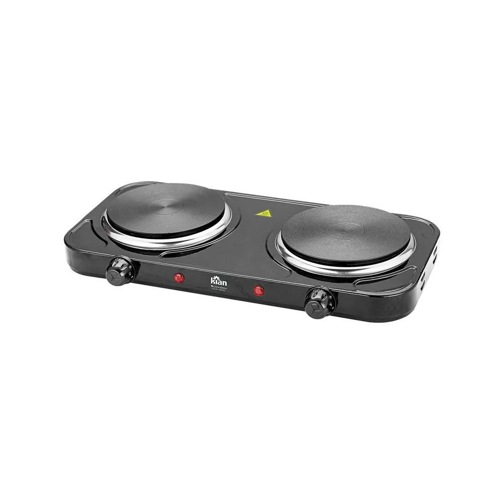 FOGAO ELETRICO 2 BOCAS PRETO 220V 2000W FG-101 - KIAN