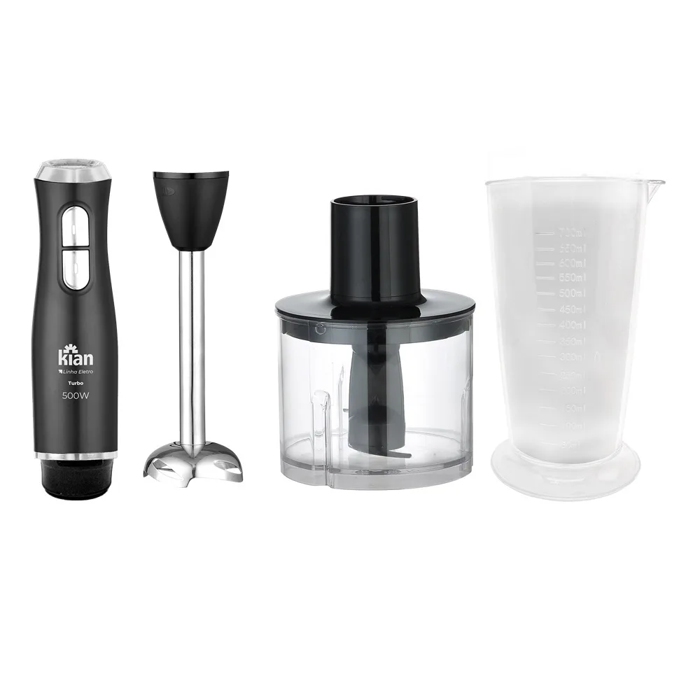 MIXER 2X1 HASTE INOX 500W PRETO 127V - KIAN