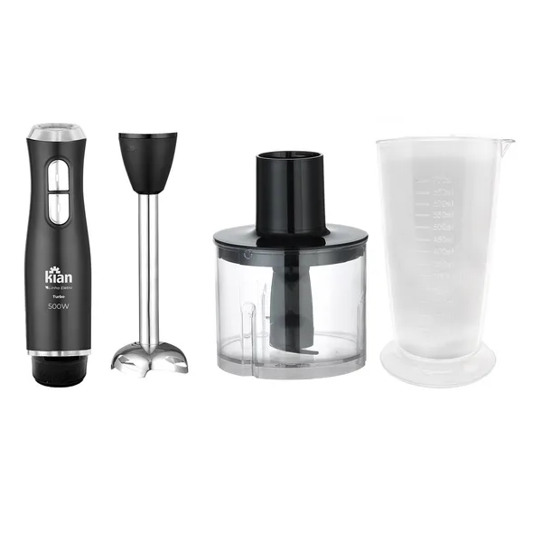 MIXER 2X1 HASTE INOX 500W PRETO 127V - KIAN