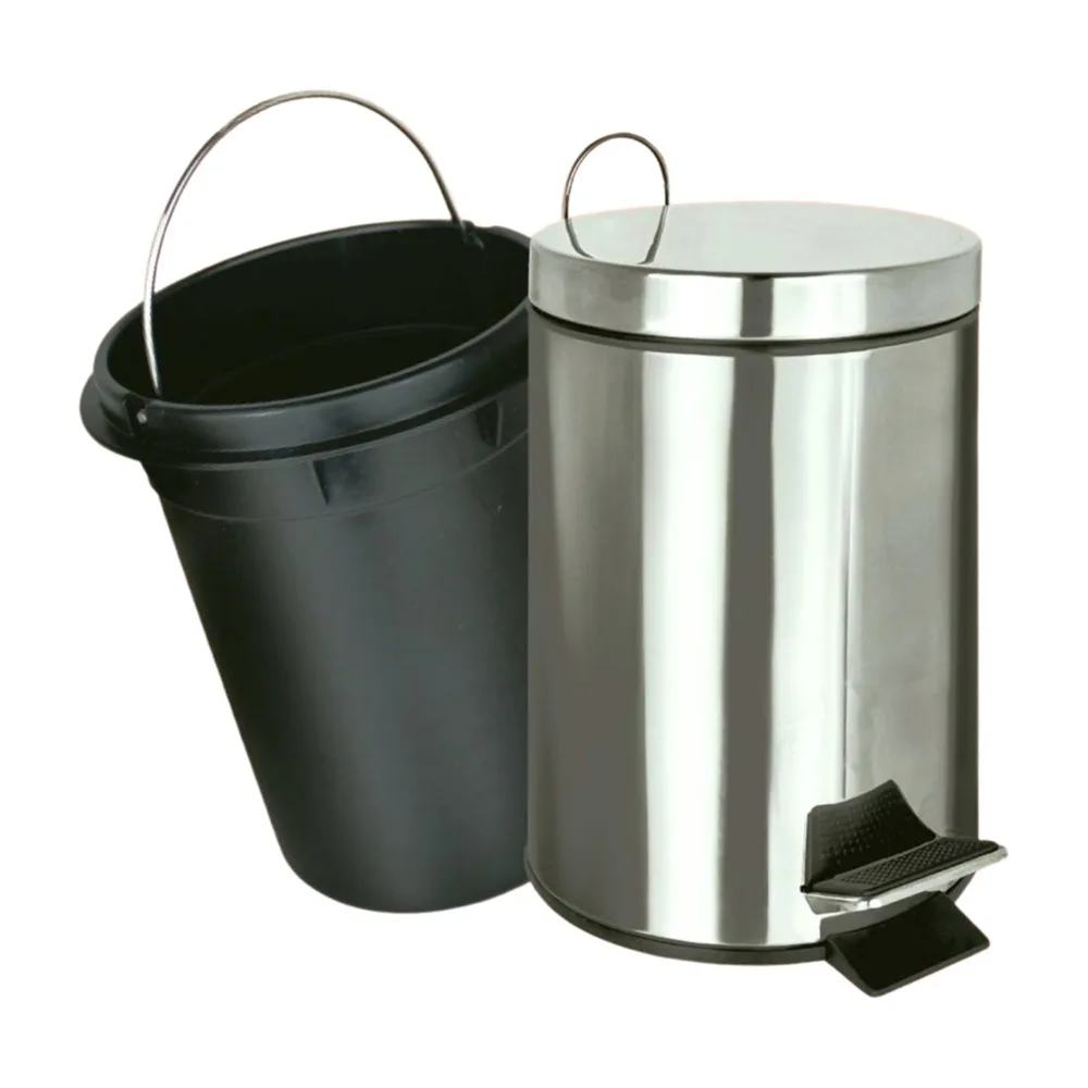 LIXEIRA DE ACO INOX 12L C/ PEDAL - RAYCO