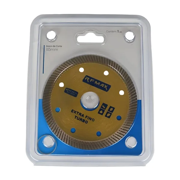 DISCO DIAMANTADO EXTRA FINO TURBO 1.2MM 110X10X22,23MM GOLD - RF MAX