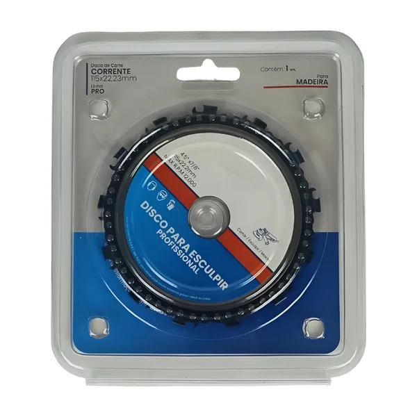 DISCO C/ CORRENTE P/ ESCAVAR E ENTALHAR MADEIRA 115 X 22.23MM - RF MAX