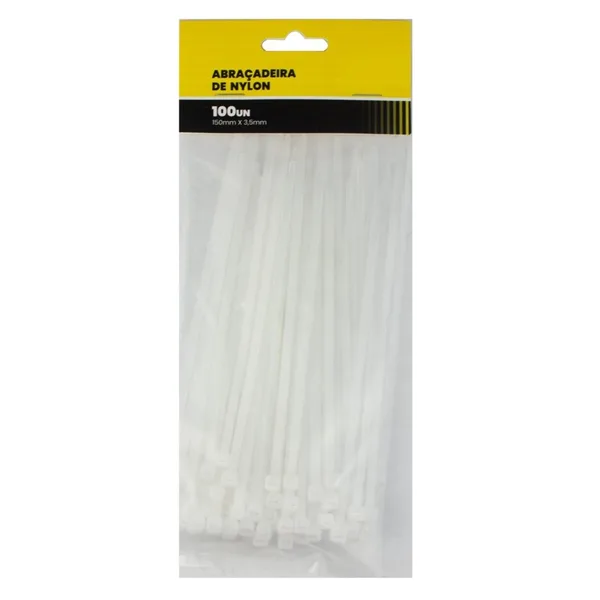ABRAC NYLON BR 3.5MM X 150MM C/ 100 UN - RF MAX