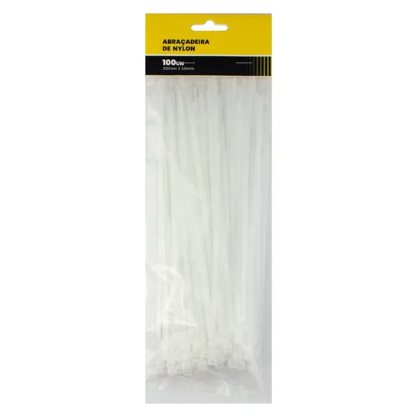 ABRAC NYLON BR 3.5MM X 200MM C/ 100 UN - RF MAX