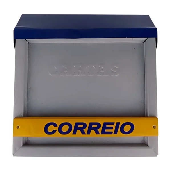 CAIXA CORREIO CAPACETE CINZA / AZUL -
