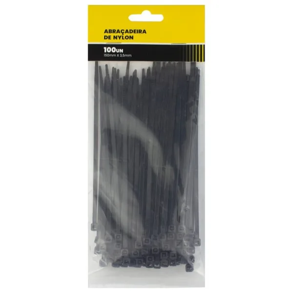 ABRAC NYLON PR 3.5MM X 150MM C/ 100 UN - RF MAX