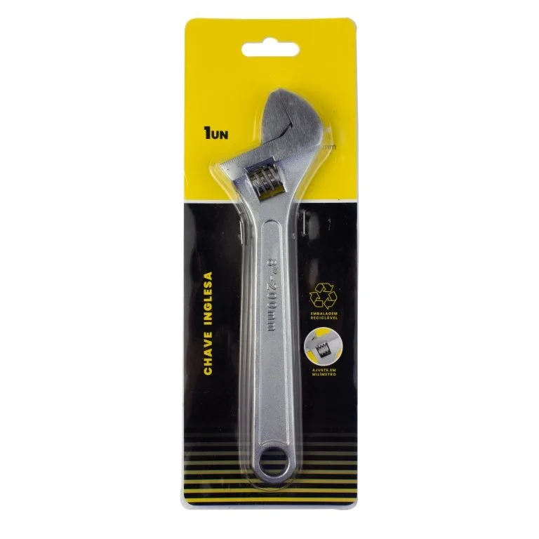CHAVE INGLESA CROMADA 8'' - RF MAX